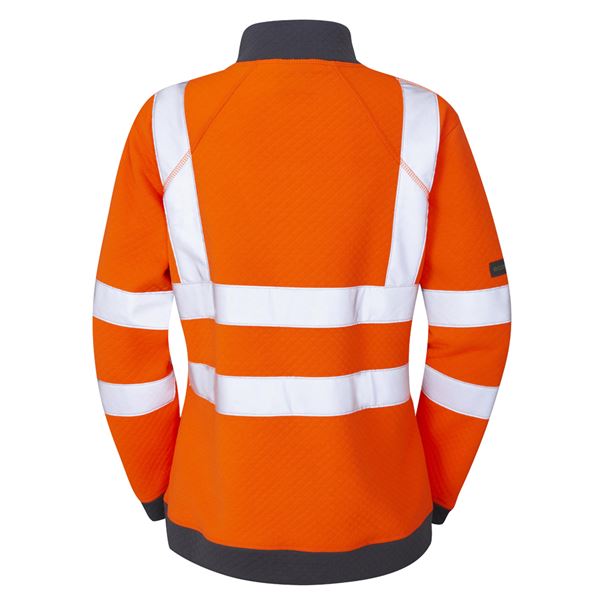 Leo Elberry Womens Quarter Zip High Vis Sweatshirt