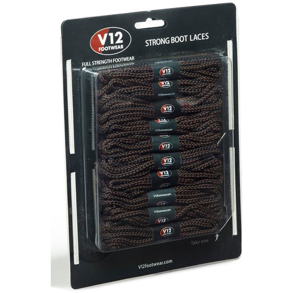 V12 Brown / Black Safety Boot Laces