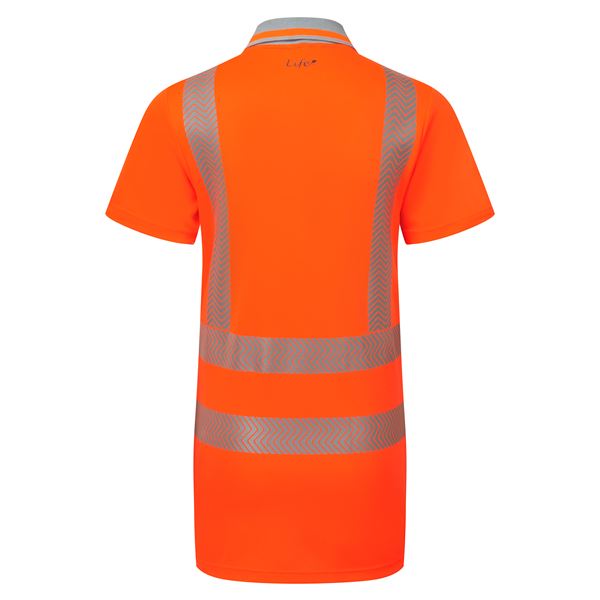 Pulsar Life LFE974 Womens High Vis Orange Polo Shirt