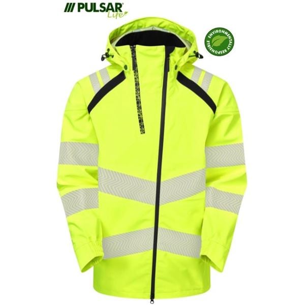 Pulsar Life LFE959 Womens Waterproof High Vis Yellow Shell Jacket