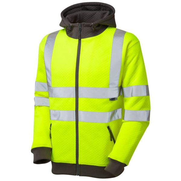 Leo SS02 Saunton High Vis Hooded Sweatshirt Jacket