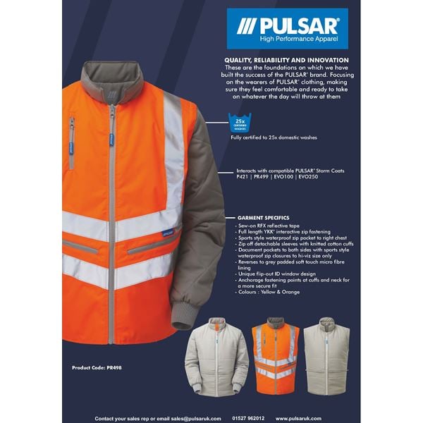 Pulsarail PR498 High Vis Body Warmer