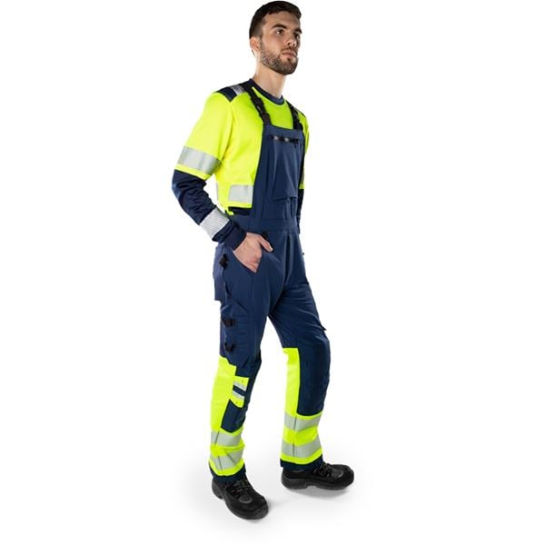 Fristads 1032 High-vis Stretch Bib and Brace Overalls