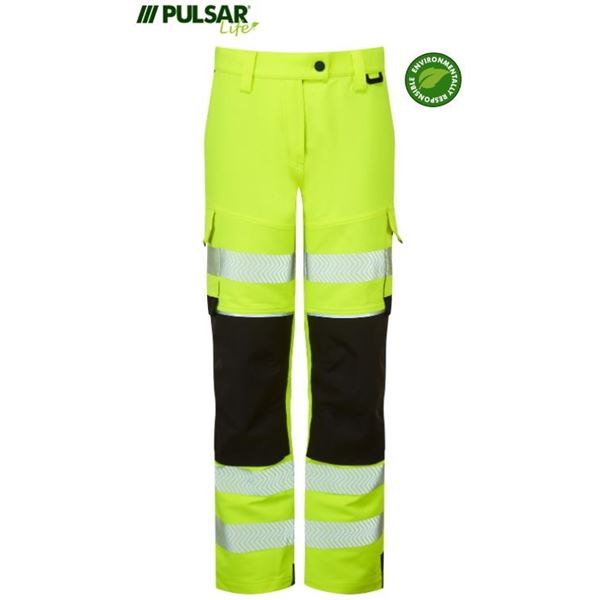 Pulsar Life LFE971 Womens High Vis Yellow Stretch Trousers