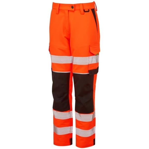 Pulsar Life LFE972 Womens High Vis Orange Stretch Trousers
