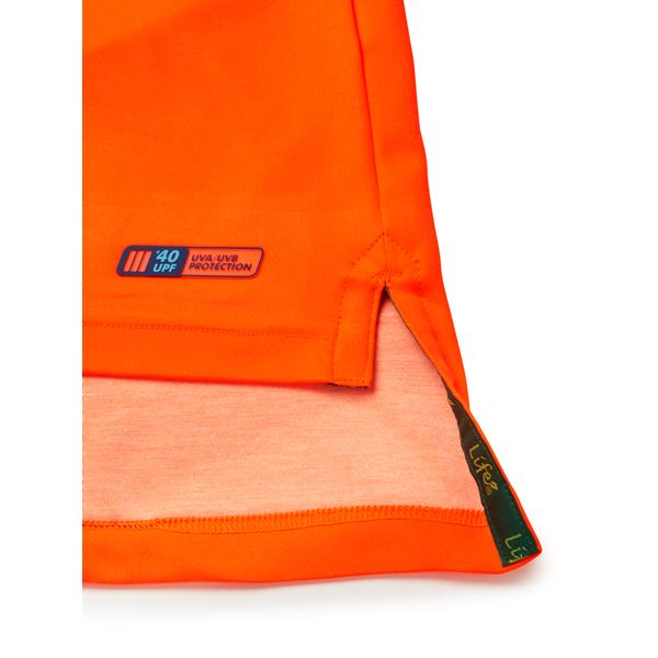 Pulsar Life LFE926 High Vis Orange Long Sleeve Polo Shirt