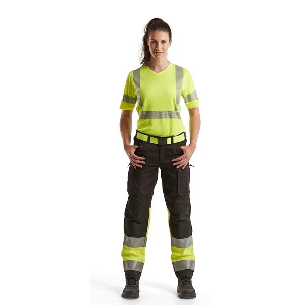 Blaklader 7161 Womens High Vis Yellow Stretch Trouser