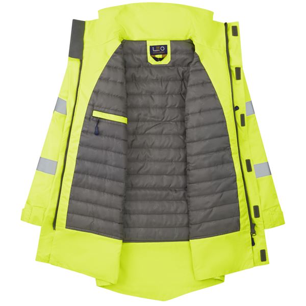 Leo A03 Marwood High Vis Yellow Stormcoat