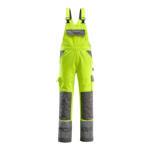 Mascot 07169 Hi-Vis Yellow Bib & Brace Overalls