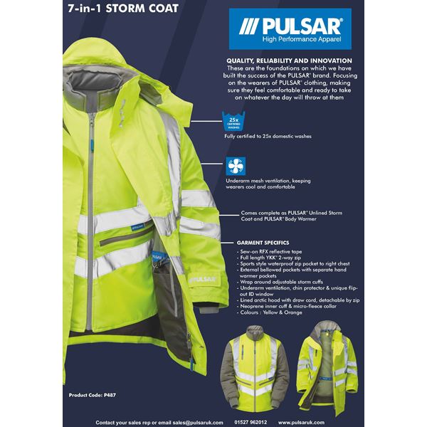 Pulsar P487 High Vis 7 in 1 Storm Coat