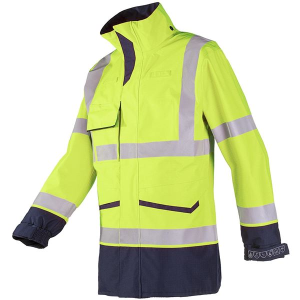 Sioen Falcon 7229 FR AST High Vis Yellow Rain Coat