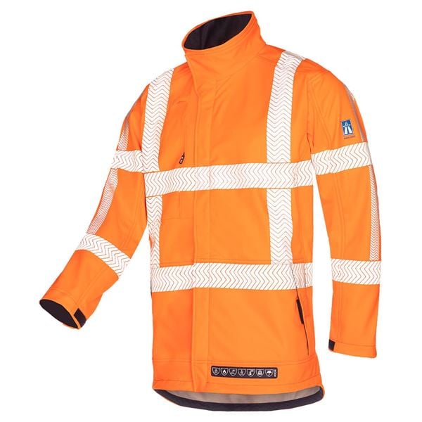 Sioen 7334 Hollum Hi-vis Orange Multi-Norm Softshell