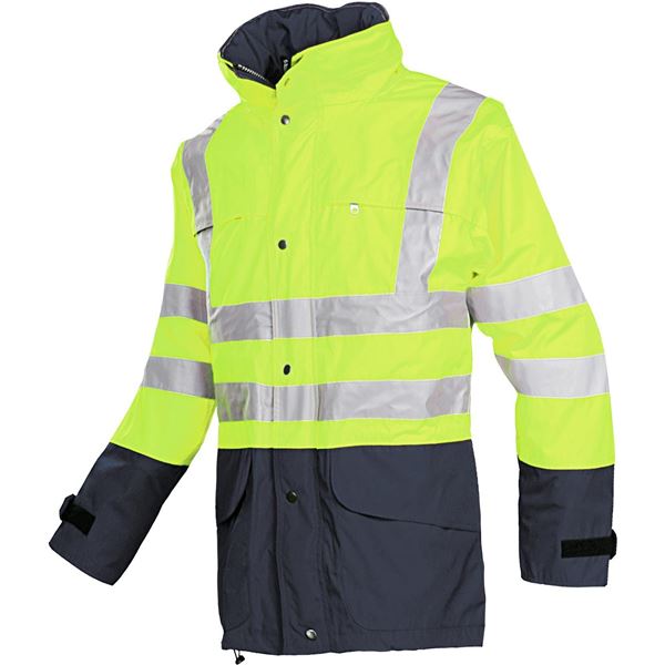 Sioen Brighton High vis Yellow rain jacket