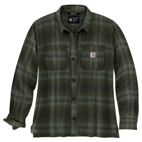 Carhartt 105574 Womens Loose Fit Plaid Flannel Shirt
