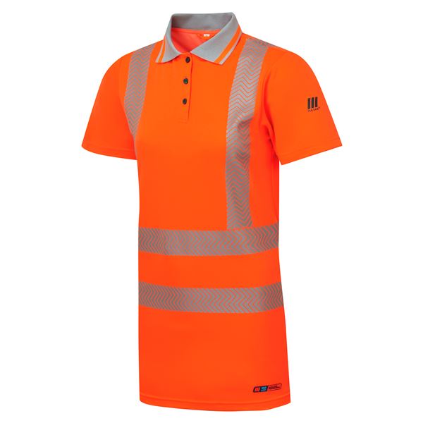 Pulsar Life LFE974 Womens High Vis Orange Polo Shirt