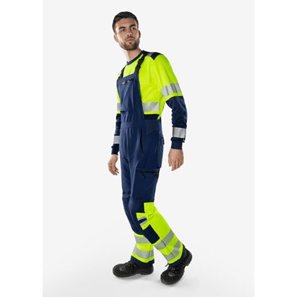 Fristads 1032 High-vis Stretch Bib and Brace Overalls