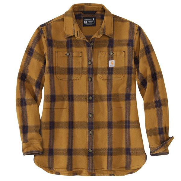 Carhartt 105579 Womens Loose Fit Plaid Twill Shirt
