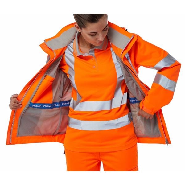 Pulsar PR705 Ladies High Vis Orange Jacket