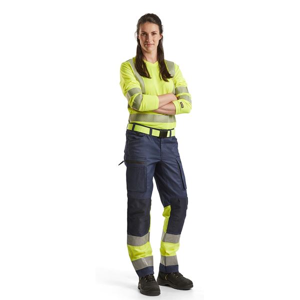 Blaklader 7161 Womens High Vis Yellow Stretch Trouser