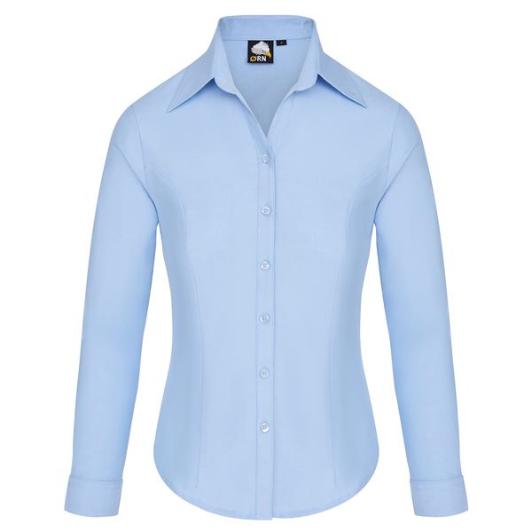Orn Womens Oxford Long Sleeve Blouse