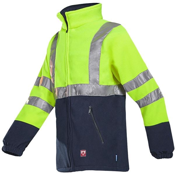 Sioen Rainier 496 High Vis Yellow FR Fleece Jacket