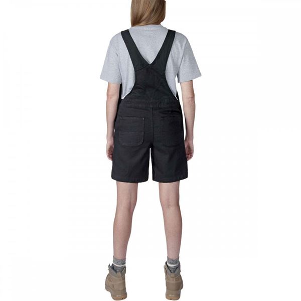 Carhartt Womens Stretch Canvas Short Bib and Brace Overall Relaxed Fit