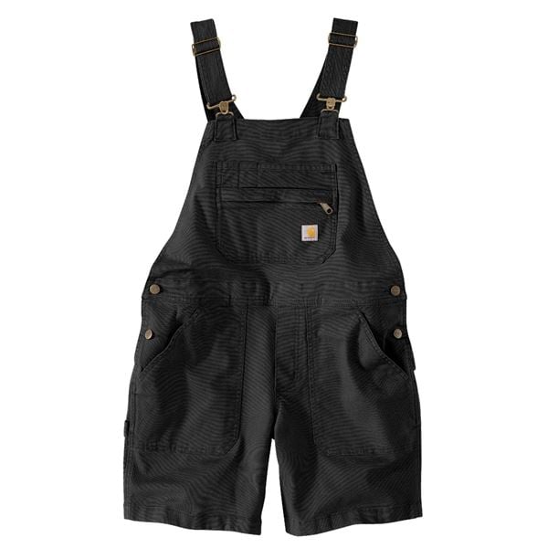 Carhartt Womens Stretch Canvas Short Bib and Brace Overall Relaxed Fit