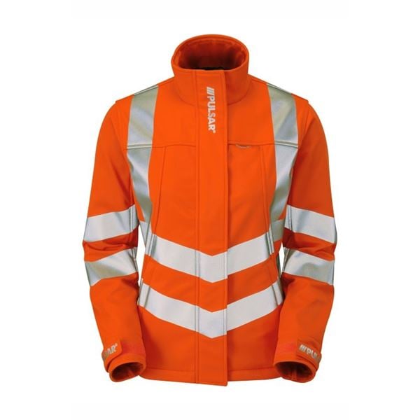 Pulsar PR707 Womens High Vis Orange Soft Shell Jacket