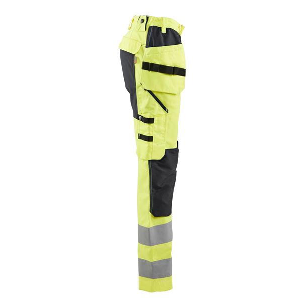Blaklader 7163 Womens High Vis Yellow Stretch Trousers