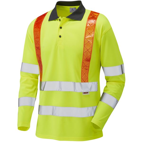 Leo P07 Bickleton High Vis Traffic Management Ecoviz Polo Shirt