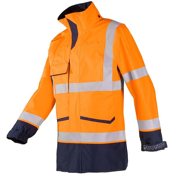 Sioen Falcon 7229 FR AST High Vis Orange Rain Coat