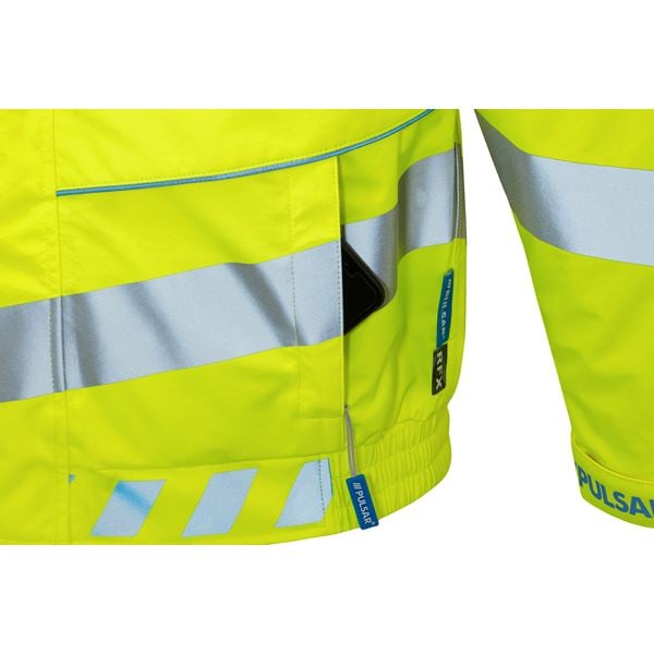 Pulsar EVO103 High Vis Yellow Bomber Jacket With Hood