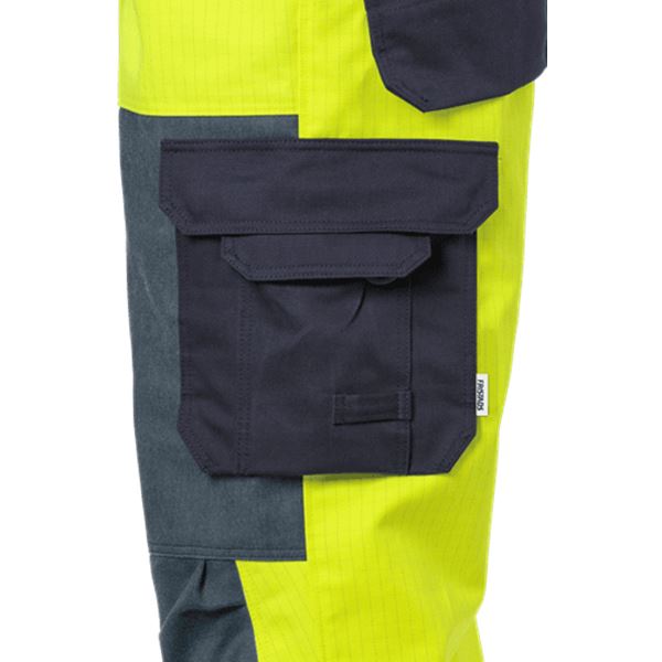 Fristads 1585 High Vis Yellow FR Bib & Brace Overalls
