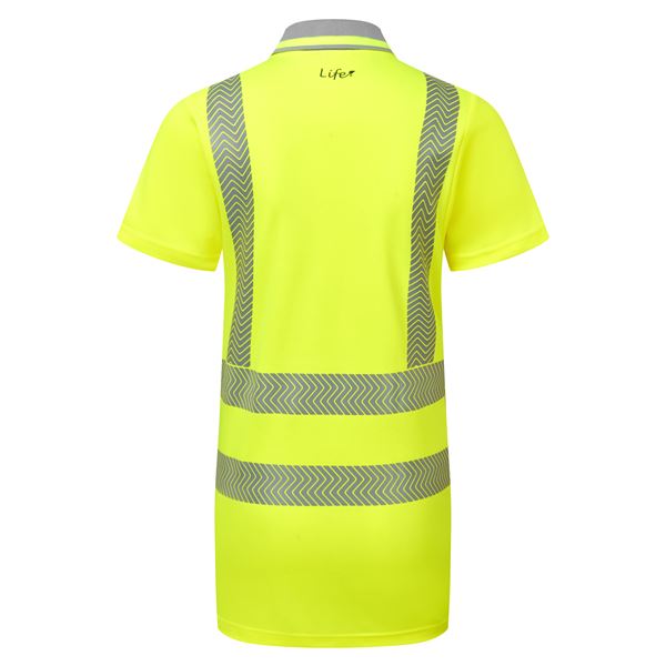 Pulsar Life LFE973 Womens High Vis Yellow Polo Shirt