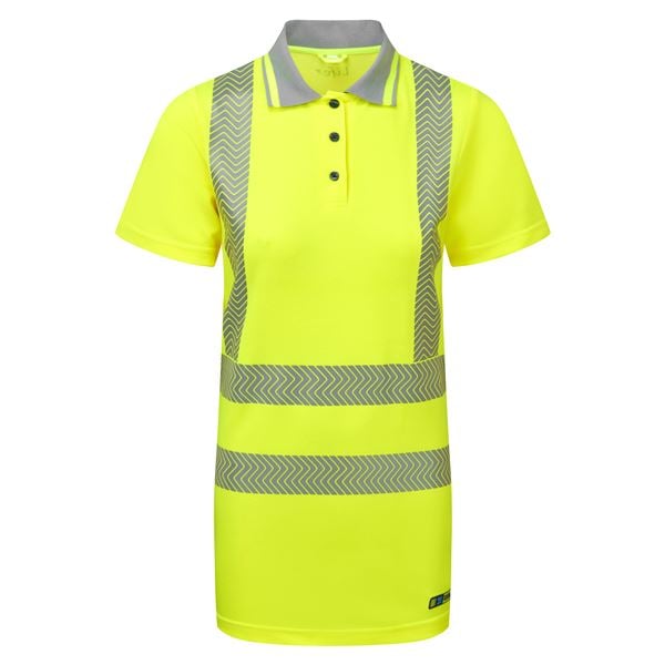 Pulsar Life LFE973 Womens High Vis Yellow Polo Shirt