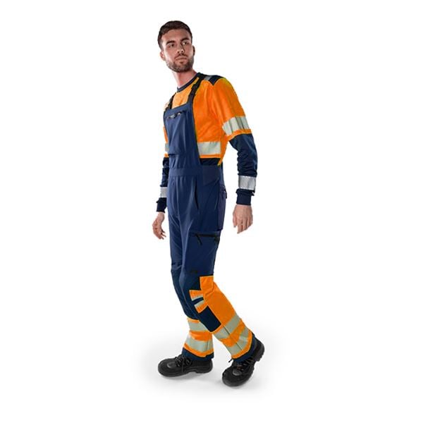 Fristads 1032 High-vis Stretch Bib and Brace Overalls