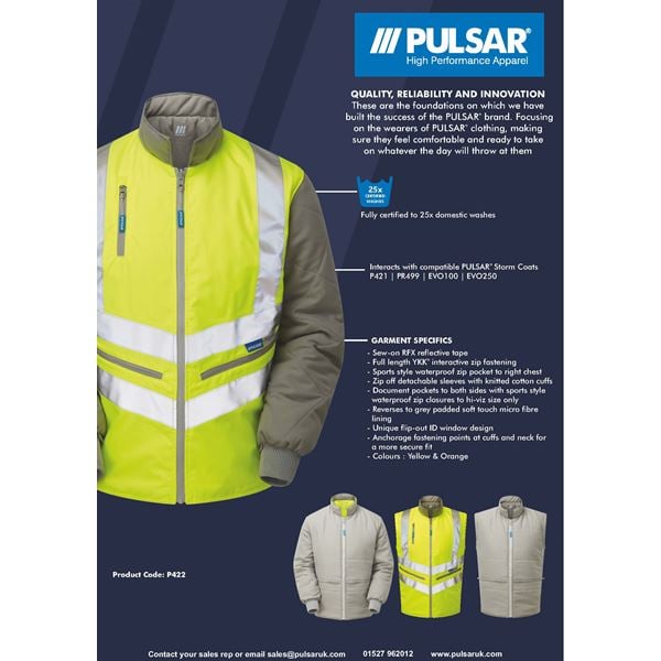 Pulsar P422 High Vis Body Warmer