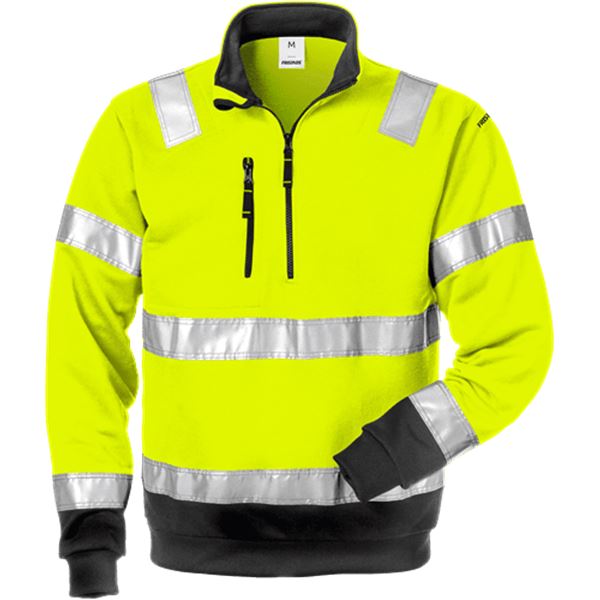 Fristads High Vis Half Zip Sweatshirt 728