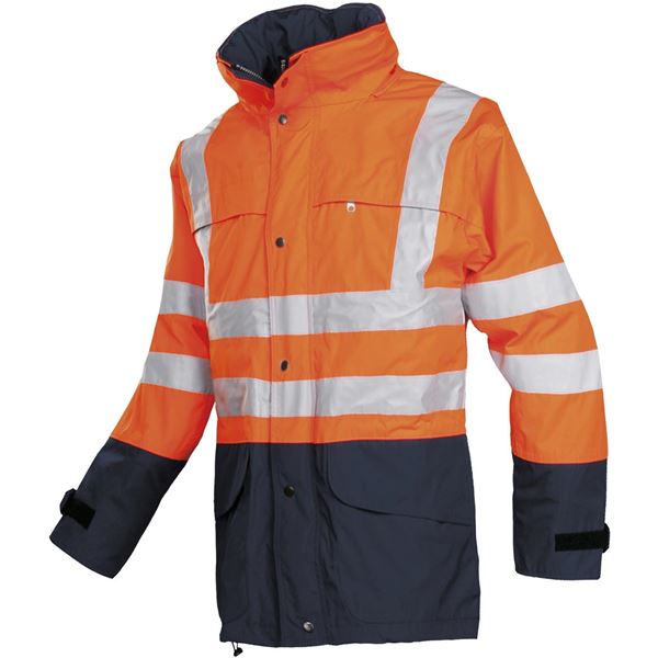 Sioen 132Z Brighton High vis Orange rain jacket
