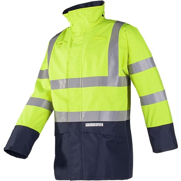 Sioen Elliston 7219 FR AST High Vis Yellow Rain Coat