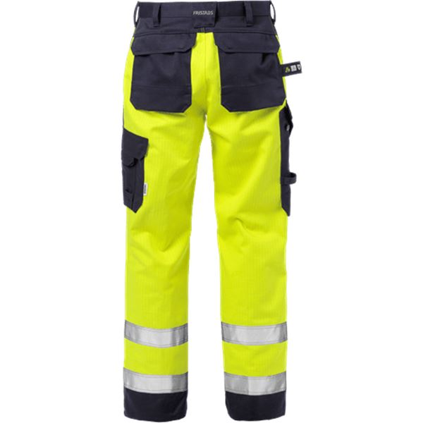 Fristads 2585 High Vis Yellow FR Work Trousers