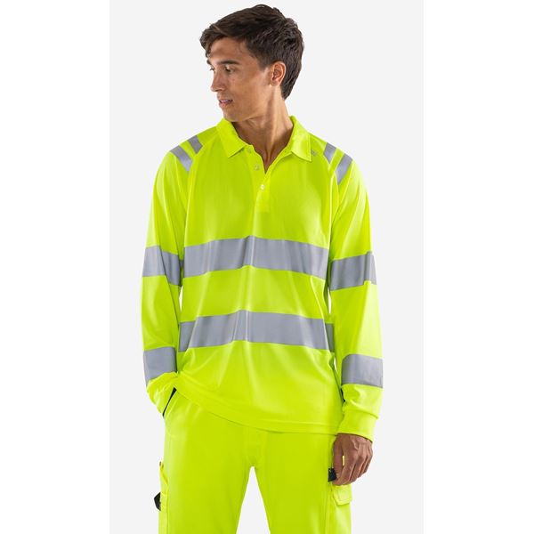 Fristads 7864High Vis Long Sleeve Polo Shirt