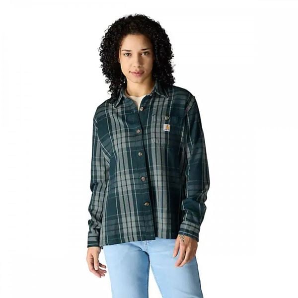 Carhartt Womens Loose Fit Twill Plaid Shirt