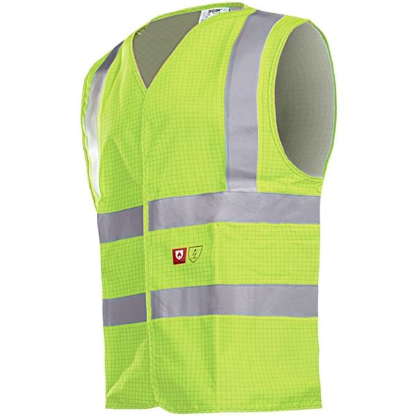 Sioen 307A Hellisan Anti Static FR Yellow High Vis Vest