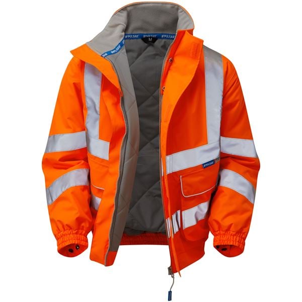 Pulsarail PR496 High Vis Lined Bomber Jacket