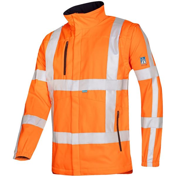 Sioen Alphen 498 High Vis Soft Shell Jacket with detachable sleeves