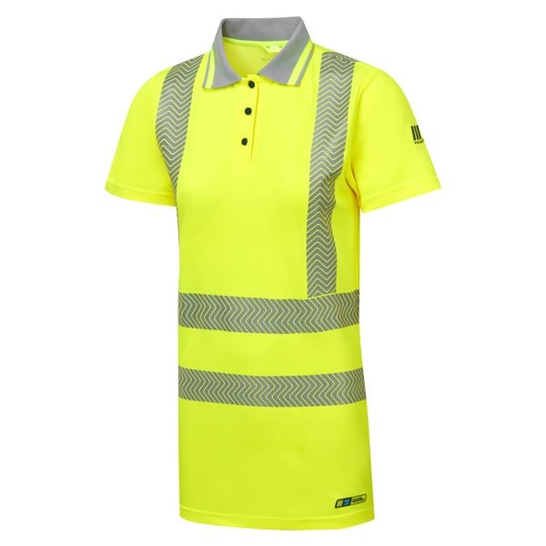 Pulsar Life LFE973 Womens High Vis Yellow Polo Shirt