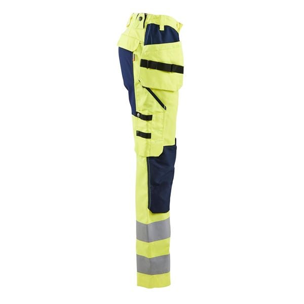 Blaklader 7163 Womens High Vis Yellow Stretch Trousers