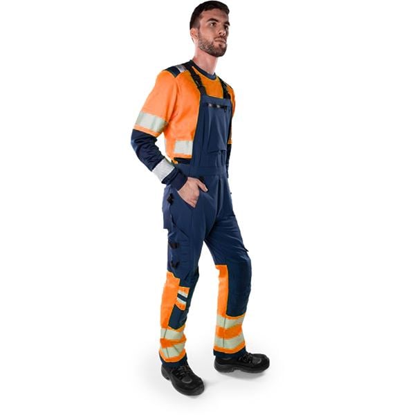 Fristads 1032 High-vis Stretch Bib and Brace Overalls