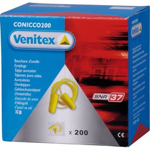 Delta Plus CONICCO2V200 carton of 200 Corded Earplugs